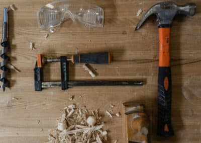 property maintenance 16 carpentry tools flatlay